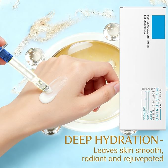 2026 New Polypeptide Collagen Elastic Essence Cream | Peptide Anti-Wrinkle Firming Cream with Micro Molecular Collagen for All Skin Types - 2 Boxes (2 Tubes/Box)