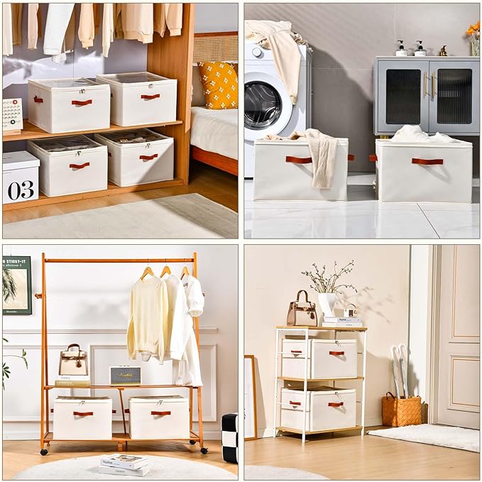 Shoe Organizer for Closet, 2 Pack Foldable Shoe Storage Containers, Fits up to - Image 6