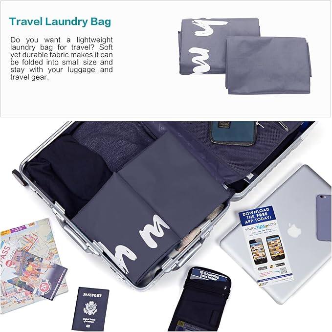 HOMEST XL Wash Me Travel Laundry Bag, Dirty Clothes Organizer, Large Enough to - Image 6