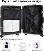 2-Piece Hardshell Zipperless Luggage Set, 20/26" Aluminum Frame Hardshell - Image 4