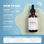 Eva Naturals Vitamin C Serum for Face - 20% Vit C with Hyaluronic Acid, Ferulic Acid & Vitamin E - Facial Serum for Dark Spots, Acne, Anti Aging, Glow & Even Skin Tone, 2 Fl Oz