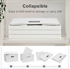 Medium 15" 21 Quart Collapsible Stackable Storage Bins - Image 5