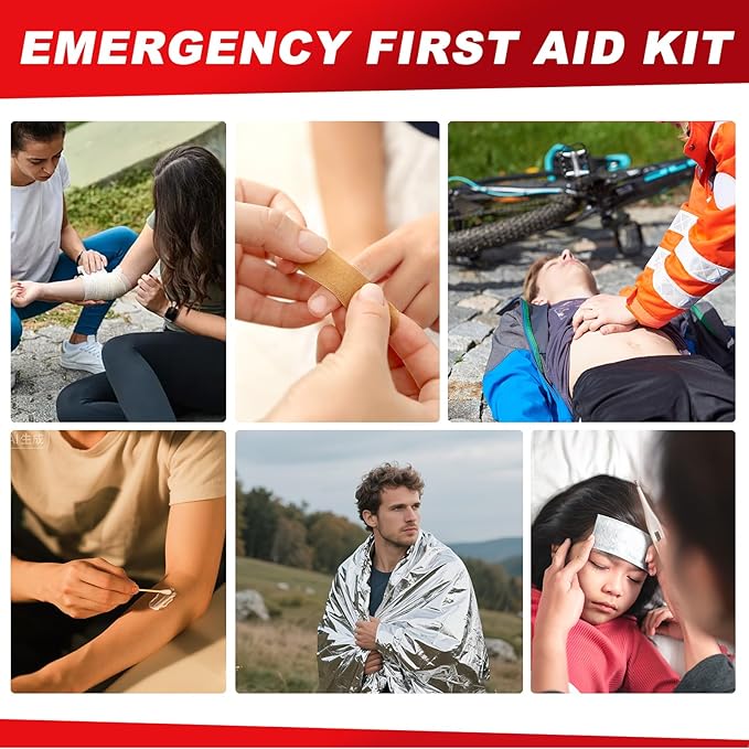 Mini First Aid Kit, 132 Piece Small Waterproof Emergency Medical Kit - Image 6