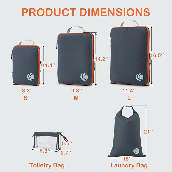 Cipway Compression Packing Cubes, Ultralight Luggage Organizer Bags - Image 4