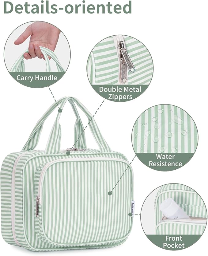 Narwey Striped Hanging Toiletry Bag - Image 5