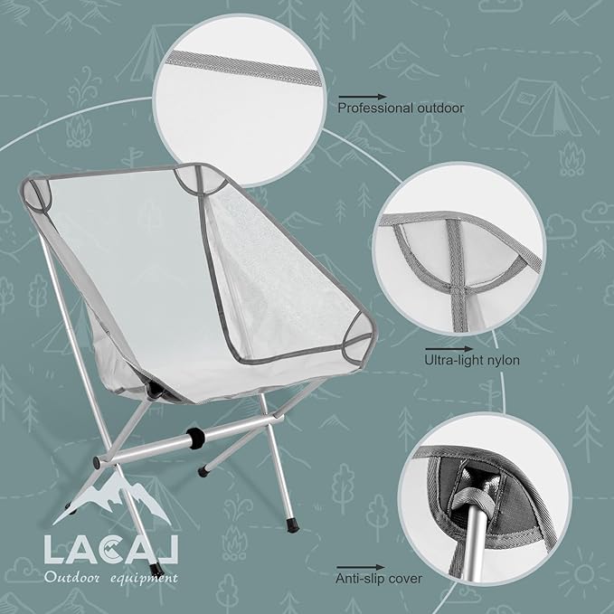 Ultra-Light Folding Camping Chair, All-Aluminum Frame, Surper Breathable Fabric - Image 5