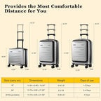 16 Inch Carry On Luggage Airline Approved, Expandable Lightweight ABS+PC Hard - Image 8