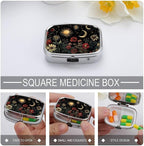 Metal 2 Compartment Pill Organizer Travel Friendly Portable Compact Pill Box - Image 4