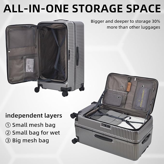 29 Inch Aluminum Checked Luggage - Image 2