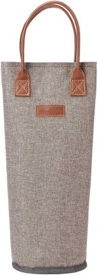 Zormy Single Bottle Insulated Wine Tote, Brushed Khaki Padded Cooler by ZORMY