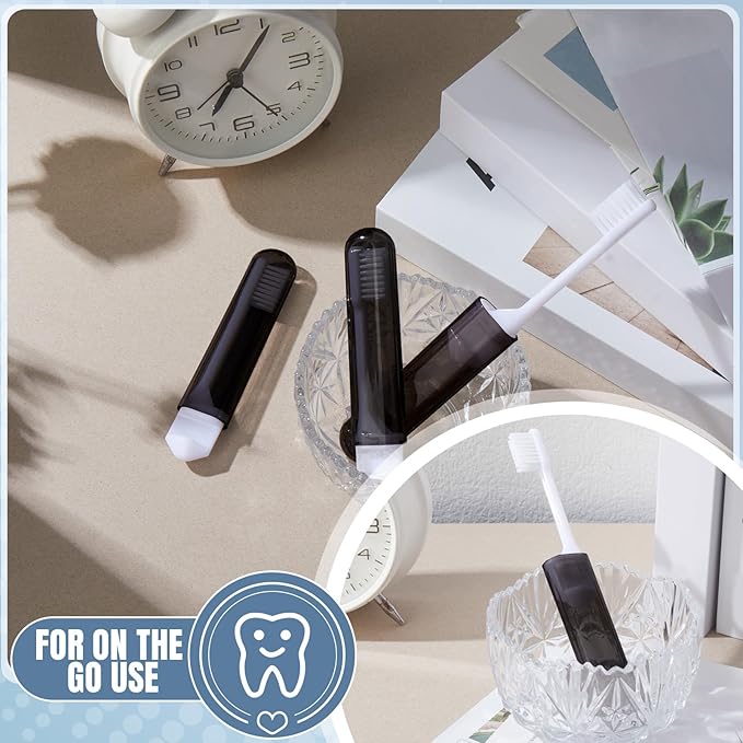 Patelai 4 Pieces Travel Toothbrush Set, Soft Bristle Mini Foldable Tooth Brush - Image 7