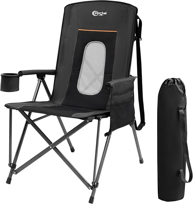 PORTAL Oversized Folding Camping Chair High Back Portable Lawn Chairs by PORTAL