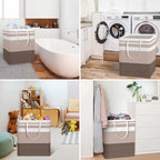 HomeHacks 2-Pack Large Laundry Basket, Waterproof, Freestanding Laundry Hamper - Image 6