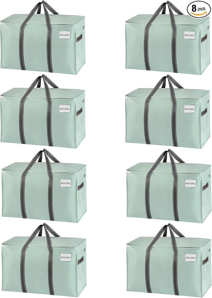 VENO 8 Pack Moving Bags, Heavy Duty, Moving Boxes Alternative, Packing Storage by Veno