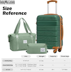 LONG VACATION 3 Piece Carry On Luggage 20 Inch Suitcase - Image 7