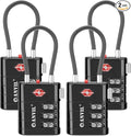 ANVIL TSA Approved Luggage Locks – High Security TSA008 Combination Travel Locks by ANVIL