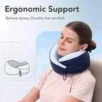 Travel Pillow, 100% Pure Memory Foam Travel Neck Pillow Airplane Neck Support - Image 3