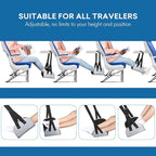 2 Pack Airplane Footrest with Comfortable No Clashing Base, Portable Foot Rest - Image 5