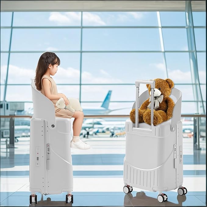 TABU 20" Ride-on Luggage with Seat，Front Opening Carry-On Hardshell Ride On - Image 2