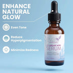 Eva Naturals Azelaic Acid Skincare Serum for Face – Facial Treatment with Niacinamide & Hyaluronic Acid Formula for Redness Soothing, Acne Breakouts, Uneven Skin Texture, Fragrance Free (1 Fl Oz)