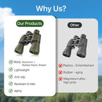 20x50 Hunting Binoculars for Adults High Powered - 28mm Large Eyepiece - Image 8