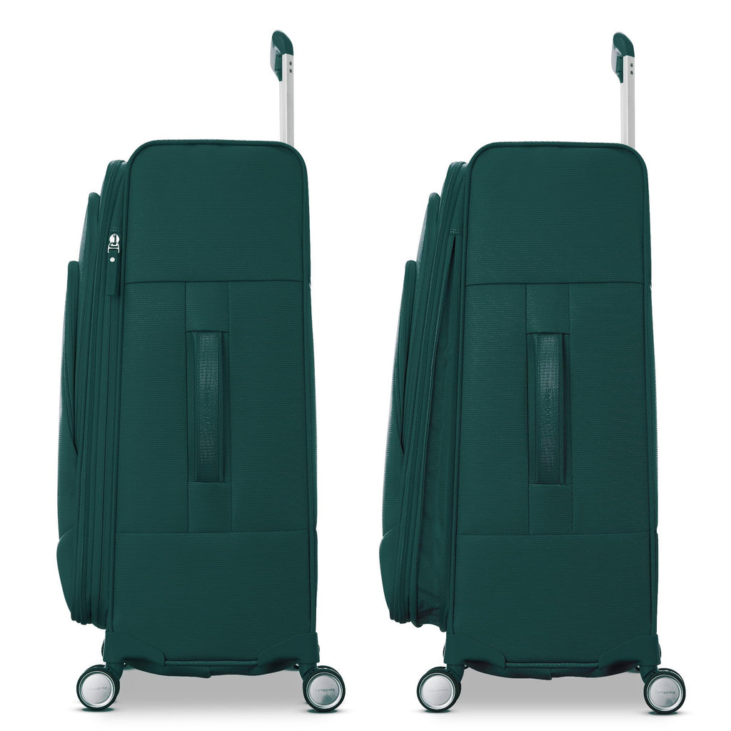UpLIFT Lightweight Medium Checked Softside Luggage with Spinner Wheels (Medium Checked / Emerald Green)