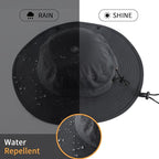 Home Prefer UPF50+ Mens Sun Hat Wide Brim Womens UV Protection Beach Bucket Hat - Image 4