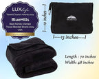 BlueHills Premium Soft Tall Travel Blanket Pillow Airplane Flight Blanket Long - Image 3