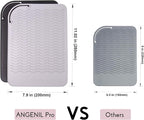 ANGENIL Large Heat Resistant Silicone Mat for Hot Hair Tools with Flat Iron Hair Straightener and Curling Irons Travel Essentials, Anti-scalding Accessories Pad Hot Tool Mat, Size 11.02" x 7.9"