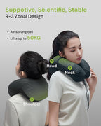BENEUNDER Travel Neck Pillow for Airplane, Inflatable Compact 360°Head Support - Image 2