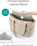 BAGSMART Tote Bag for Women, Lightweight Puffy Tote Bag - Image 4