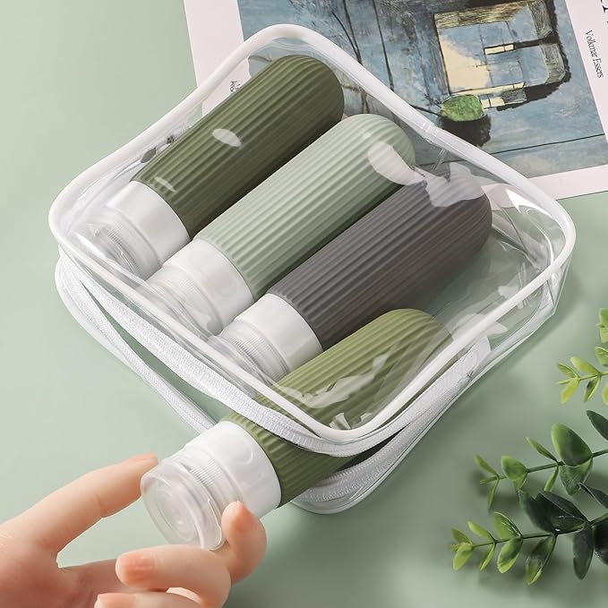 ME.FAN Travel Bottles for Toiletries, TSA Approved 3oz Silicone Journey Size - Image 7