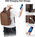 Tzowla Leather Laptop Backpack, Bag - Image 3