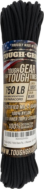 TOUGH-GRID 750 Paracord Rope Nylon Parachute Cord, Made in USA Survival Kit - Image 4