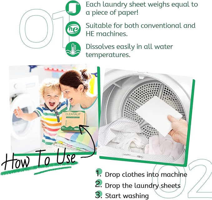 CLEARALIF Laundry Detergent Sheets, Apartments, Laundry Detergent Strips Eco - Image 6