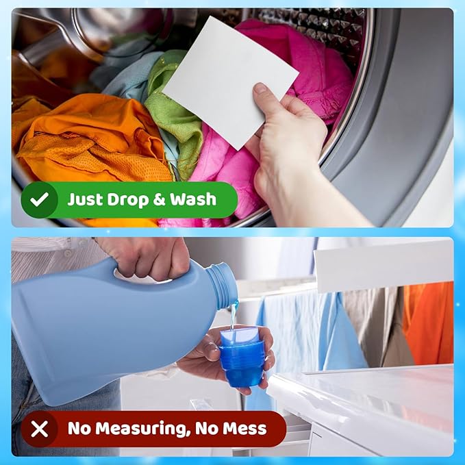 Laundry Detergent Sheets, 30 Laundry Soap Sheets 60 Loads, Travel Friendly - Image 4