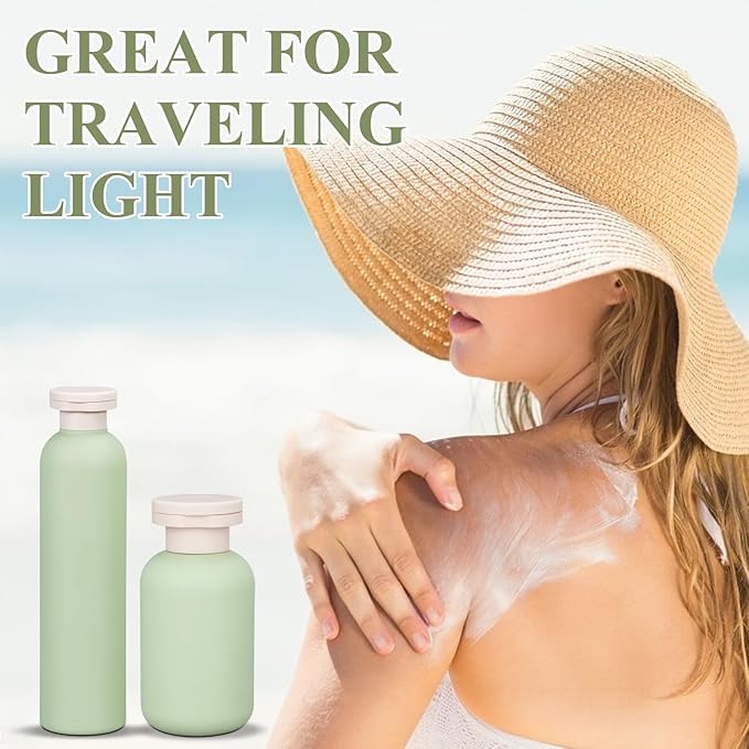 ASEVAT 8.8oz 4Pcs Plastic Refillable Travel Shampoo And Conditioner Bottles - Image 3