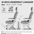 mixi Underseat Carry on Luggage 16 Inch Hardshell PC Suitcase - Image 3