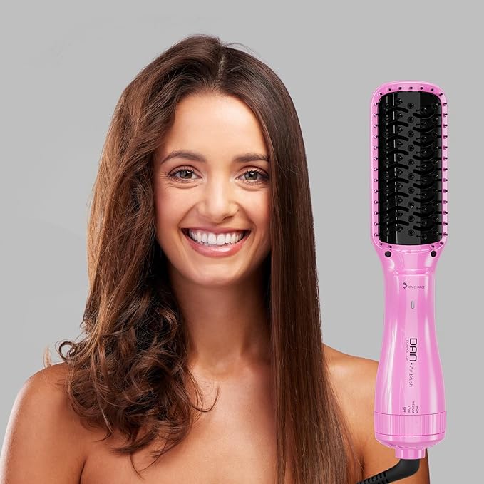 DAN Technology Brush Blow Dryer,Blow Dryer Brush Straightener,Paddle Brush BlowDryer,2 inch BrushHairDryers,BrushBlowDryer for Black Women