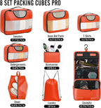 Veken 8 Set Packing Cubes for Travel Essentials, Suitcase Organizer Bags in 4 - Image 2