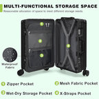 AnyZip Luggage PC+ABS Aluminum Frame Zipperless Checked Luggage Hard Shell - Image 2