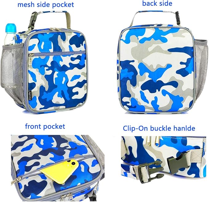 FlowFly Kids Lunch box Insulated Soft Bag Mini Cooler Back to School Thermal - Image 4