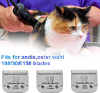Professional Animal Stainless Steel 5 Color Guide Comb Set Compatible with andis Oster A5 wahl km10 10#/15#/30# Detachable Blade，Cutting Length 3mm-16mm