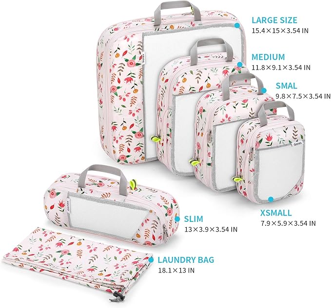 Compression Packing Cubes, Gonex Extensible Storage Mesh Bags Organizers - Image 4