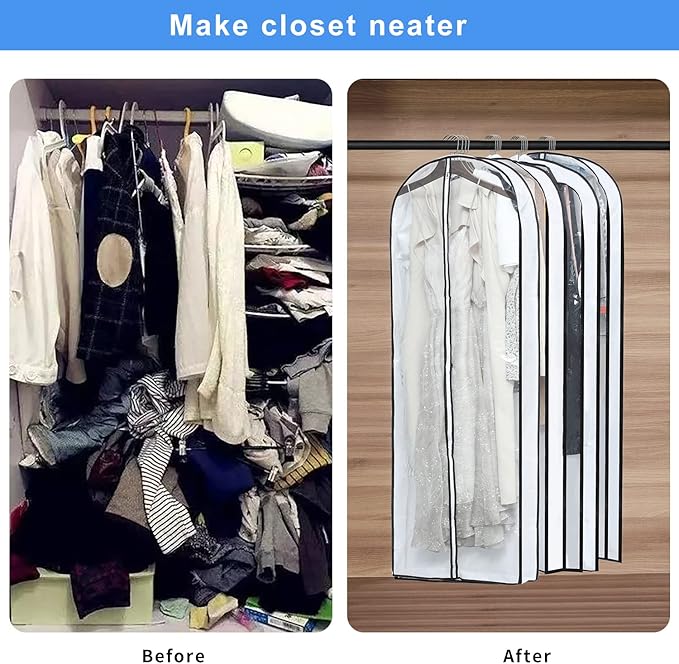 Clear Garment Storage with 4" Gusseted Hanging Covers - Image 6