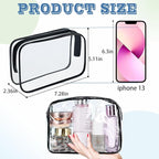 16 Pieces Clear Makeup Bags Bulk, TSA Approved Toiletry Bag - Image 2