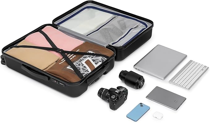 KYME Suitcase Hardshell With Double Spinner Wheels, PC+ABS TSA Lock Travel - Image 6