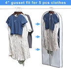 Hanging Clothes Storage with 4" Gusseted Garment Covers - Image 3