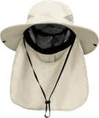 PFFY Sun Bucket Hats for Men Women 3” Wide Brim UPF 50+ Fishing & Beach Hat by PFFY