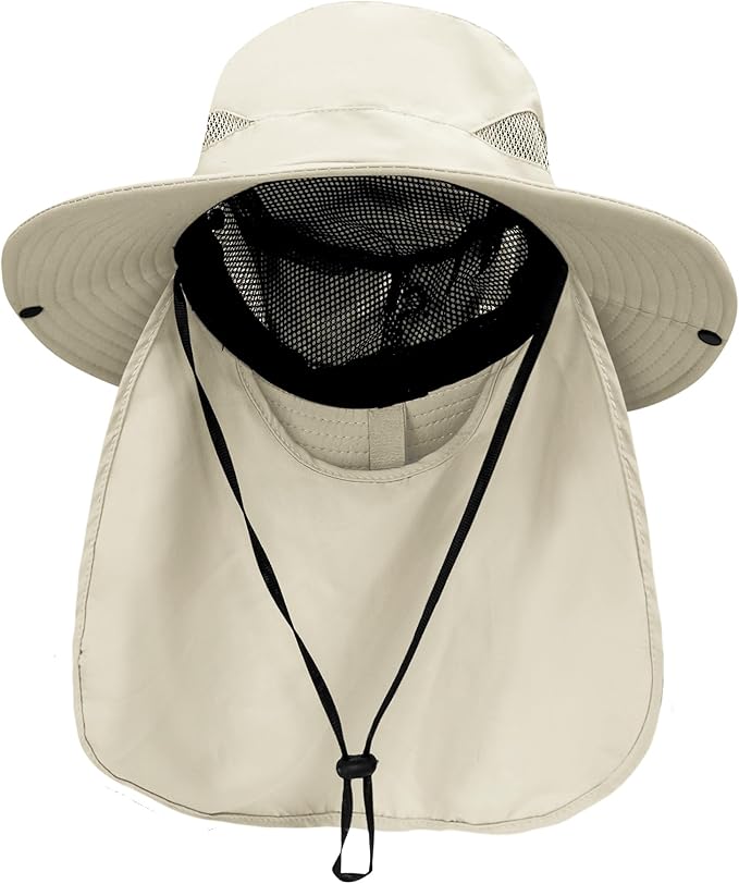 PFFY Sun Bucket Hats for Men Women 3” Wide Brim UPF 50+ Fishing & Beach Hat by PFFY